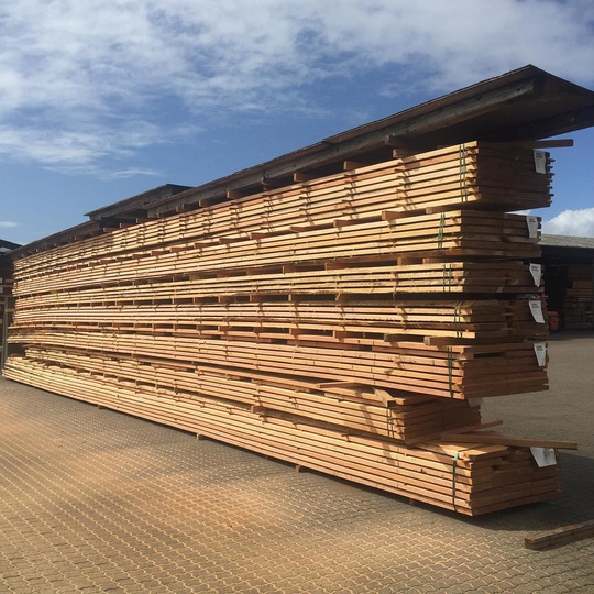 15m long Dinesen Douglas Fir boards 450mm wide... #Dinesen #factoryvisit #douglasfir #denmark